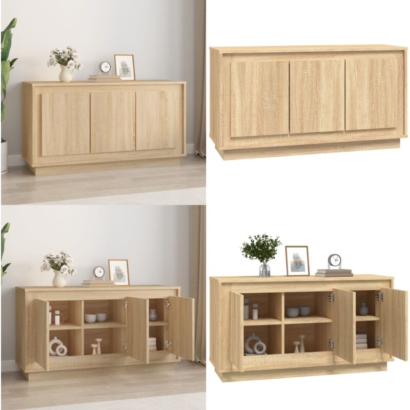 Vidaxl - Buffet chêne sonoma 102x35x55 cm bois d'ingénierie - Buffet - Commode - Meuble De Rangement - Mobilier - Cuisine - Home & Living