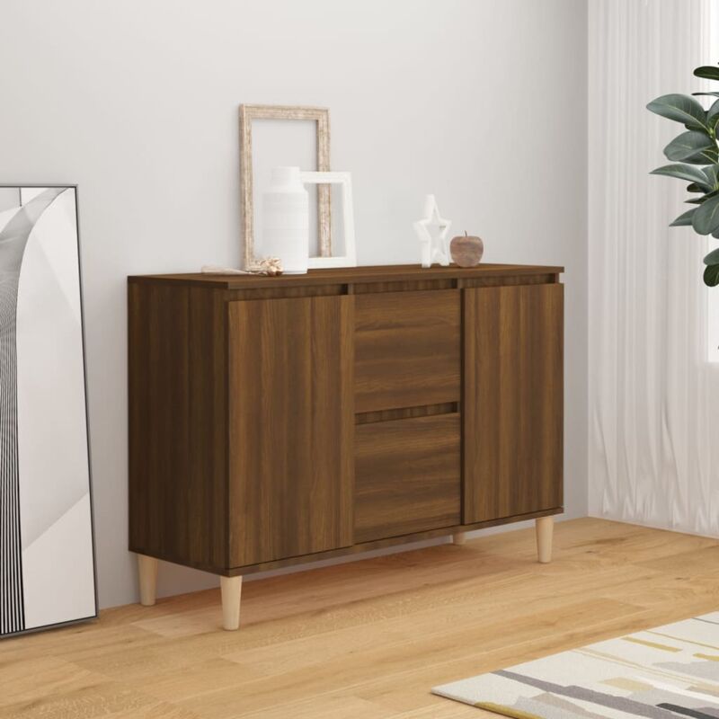 Vidaxl - Buffet Chêne marron 101x35x70 cm Bois d'ingénierie