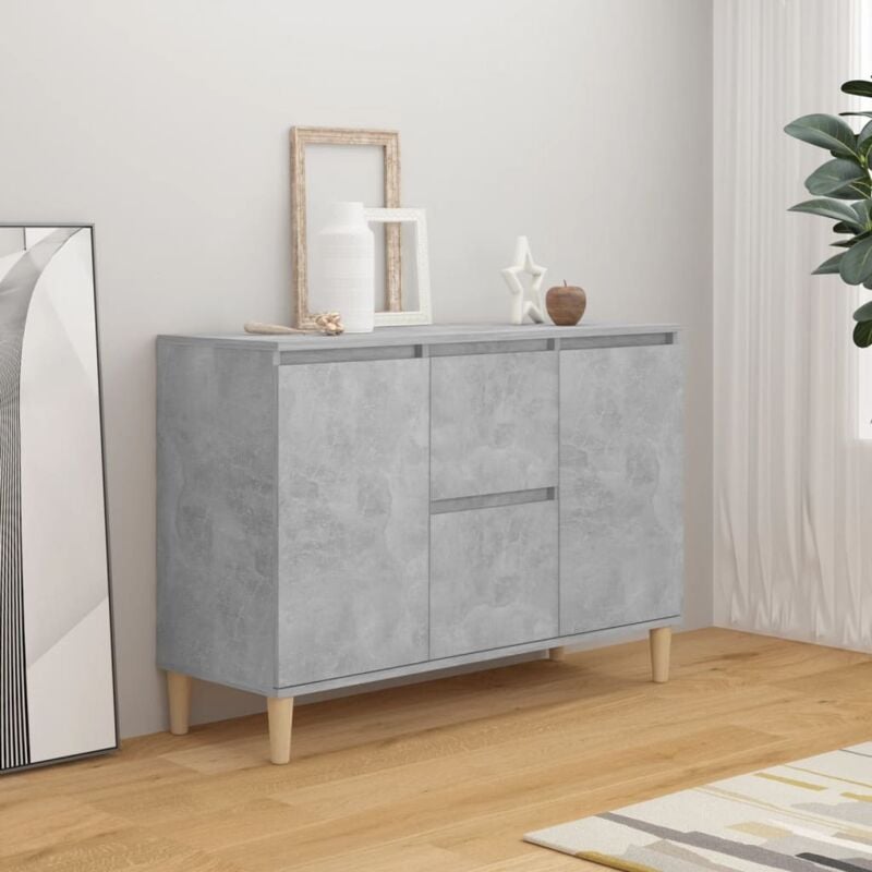 Vidaxl - Buffet gris béton 101x35x70 cm bois d'ingénierie