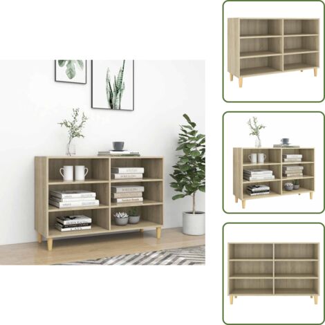 Buffet chêne sonoma 103,5x35x70 cm bois d'ingénierie - Meuble De Rangement - Buffet - Bibliothèque - Style Scandinave - Meuble En Bois