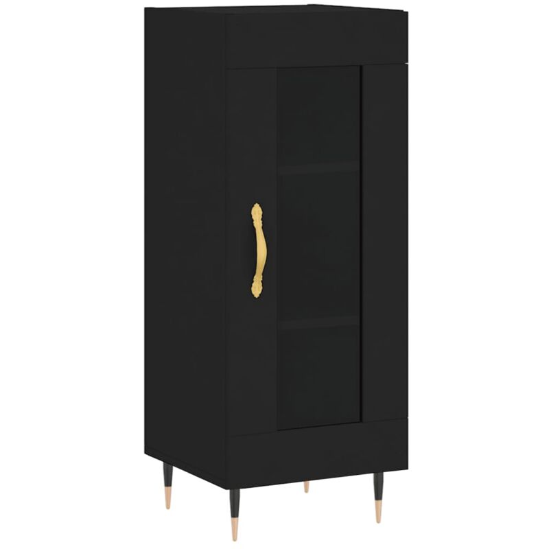 Vidaxl - Buffet Noir 34,5x34x90 cm Bois d'ingénierie