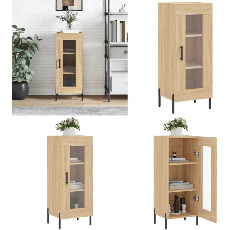 Vidaxl - Buffet Chêne sonoma 34,5x34x90 cm Bois d'ingénierie - Buffet - Meuble De Rangement - Armoire - Commode - Mobilier - Home & Living