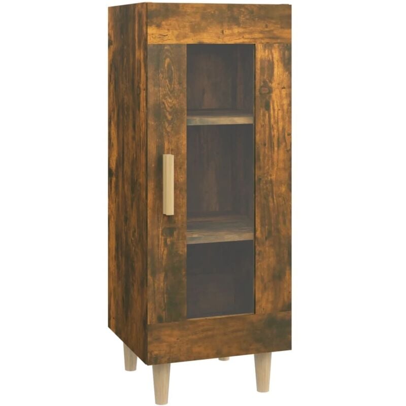 Vidaxl - Buffet Chêne fumé 34,5x34x90 cm Bois d'ingénierie