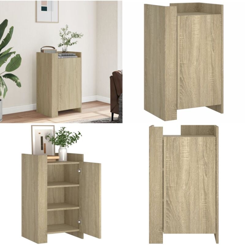 Vidaxl - Buffet chêne sonoma 45x35x75 cm bois d'ingénierie - Buffet En Bois - Meuble De Rangement - Buffet Design - Mobilier Moderne - Buffet Chêne