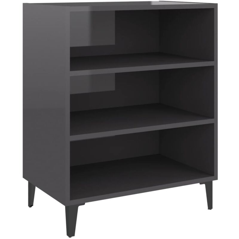 Vidaxl - Buffet gris brillant 57x35x70 cm bois d'ingénierie