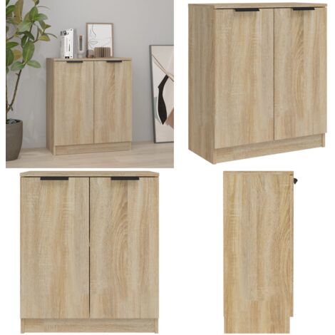 Buffet Chêne sonoma 60x30x70 cm Bois d'ingénierie - Buffet - Meuble De Rangement - Commode - Mobilier Moderne - Design Scandinave - Home & Living