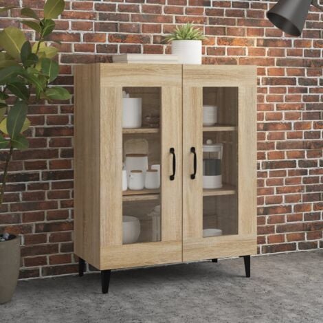 VIDAXL Buffet noir 69,5x34x90 cm bois d'ingénierie