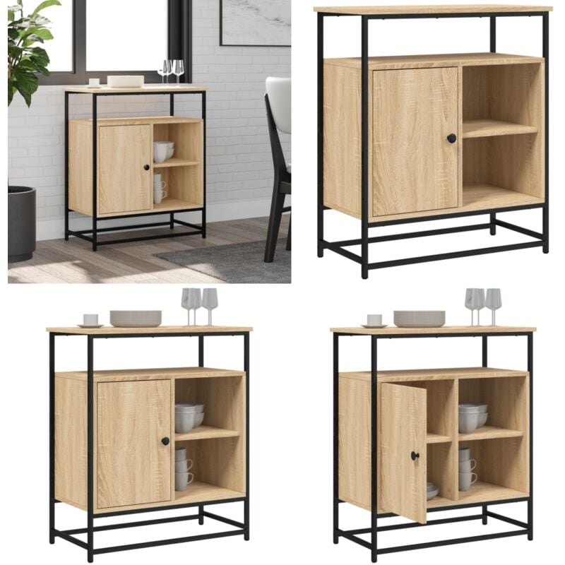 Vidaxl - Buffet chêne sonoma 69x35x80 cm bois d'ingénierie - Buffet - Meuble De Rangement - Commode - Mobilier - Décoration Intérieure - Home & Living