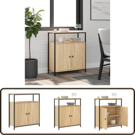 Buffet chêne sonoma 70x30x80 cm bois d'ingénierie - Buffet - Commode - Meuble De Rangement - Mobilier - Décoration Intérieure