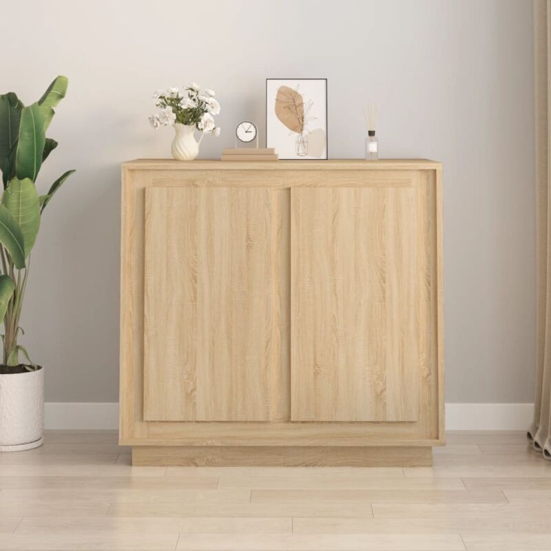 Vidaxl - Buffet chêne sonoma 80x34x75 cm bois d'ingénierie