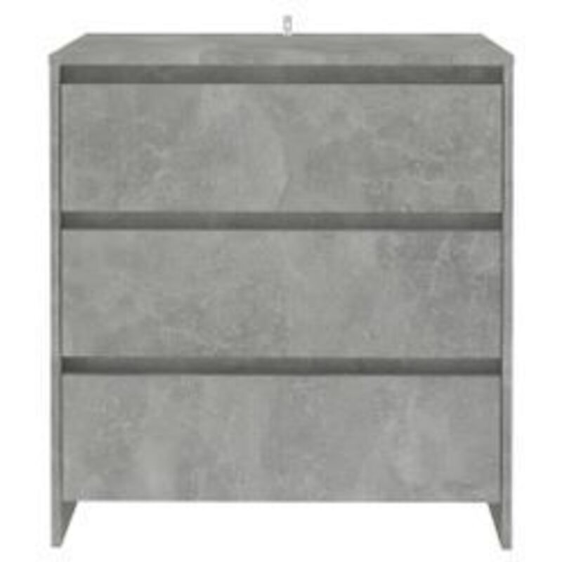 Commode 3 tiroirs en bois Klary 70cm - intemporelle et fonctionnelle-Gris béton Commode 3 tiroirs en bois Klary 70cm - intemporelle et fonctionnelle-Gris béton