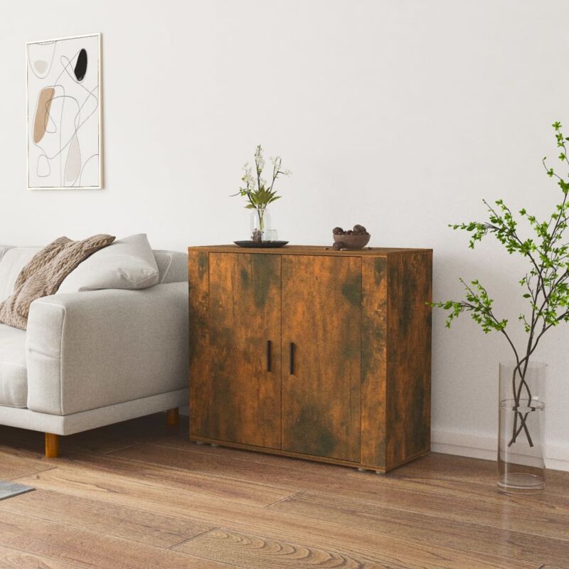Buffet Chêne fumé 80x33x70 cm Bois d'ingénierie Vidaxl