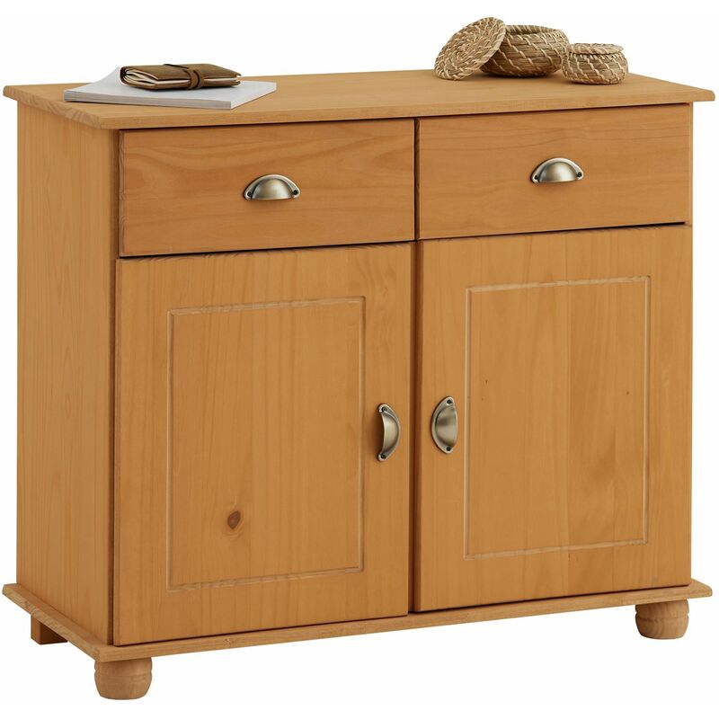 Idimex - Buffet salon colmar l 94 cm bois massif - coloris teinté ciré