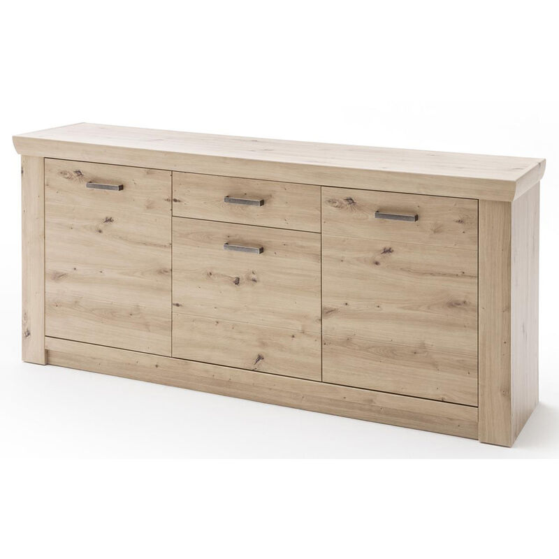 Buffet coloris chêne poutre - Longueur 183 x Hauteur 84 x Profondeur 45 cm Pegane