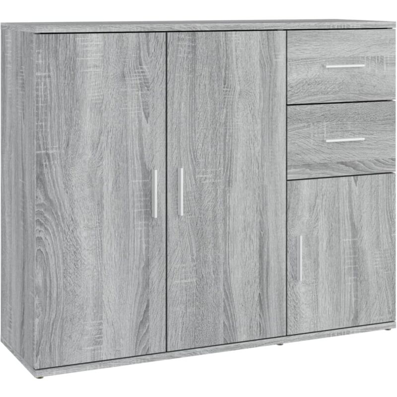 Buffet Commode Armoire Luxueux, pour Salon Chambre Entrée Cuisine, Sonoma gris 91x29,5x75 cm Bois d'ingénierie OIB1626E - Gris