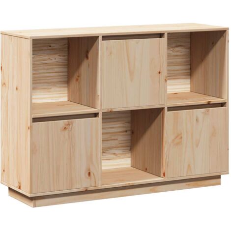 Buffet Commode Armoire Luxueux, pour Salon Chambre Entrée Cuisine, 110,5x35x80 cm Bois massif de pin OIB7549E