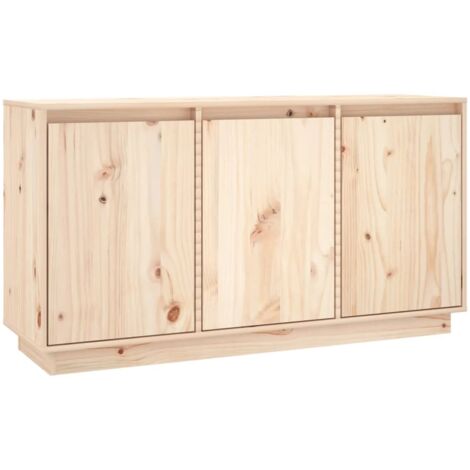 Buffet Commode Armoire Luxueux, pour Salon Chambre Entrée Cuisine, 111x34x60 cm Bois massif de pin OIB1630E