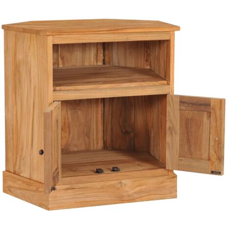 Buffet Commode Armoire Luxueux, pour Salon Chambre Entrée Cuisine, d'angle 60x45x60 cm Bois de teck massif OIB1088E