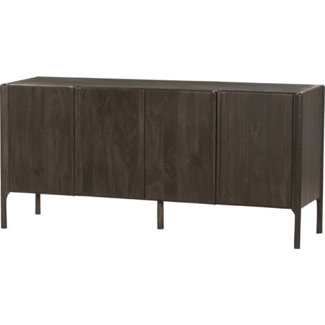 Buffet contemporain en bois de manguier finition naturelle - wengé bois de manguier foncé