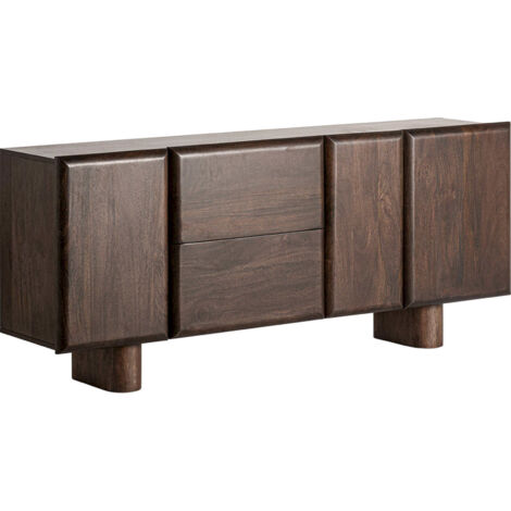 Buffet Craigh Style Art Déco en Bois de Mango Marron - Brun café ébène profond