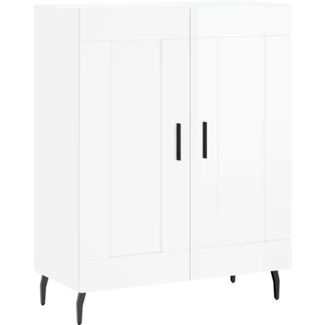 HELLOSHOP26 Buffet credenza cassettiera mobile contenitore organizer cucina soggiorno lucido 69,5 x 34 x 90 cm MDF bianco
