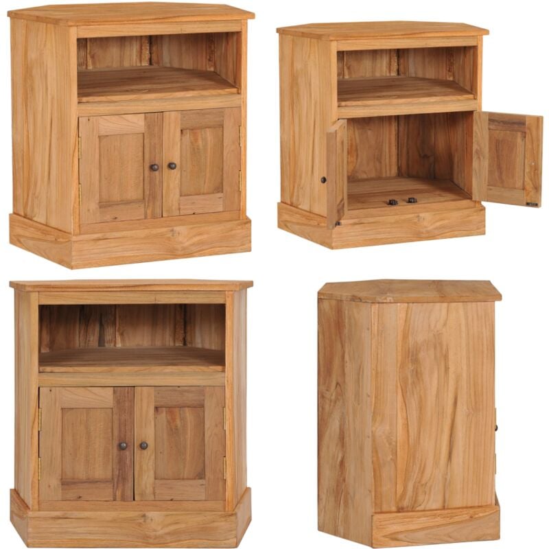 Vidaxl - Buffet d'angle 60x45x60 cm bois de teck massif - Buffet Retro - Buffet Design - Buffet Teck - Meuble Rangement - Commode Vintage - Home &