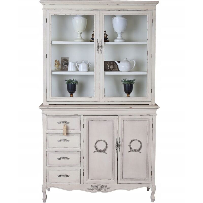 Buffet de cuisine blanc en bois style shabby chic
