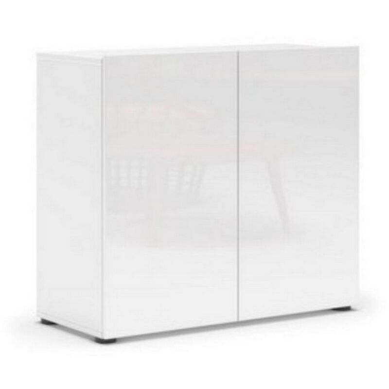 Armoire à Usages Multiples Mister, Panneau Aggloméré Mélaminé, Blanc, 90x79x38 cm