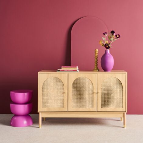 Table De Chevet Enfant Azur - Porte Motif Nuage, Pieds En Pin, Anti-basculement, 34x23.5x52 Cm