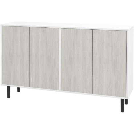 Buffet design contemporain - 4 portes, 2 étagères