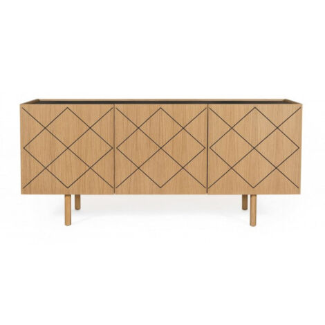 Buffet Design en Bois Massif "Porto" 175cm Chêne