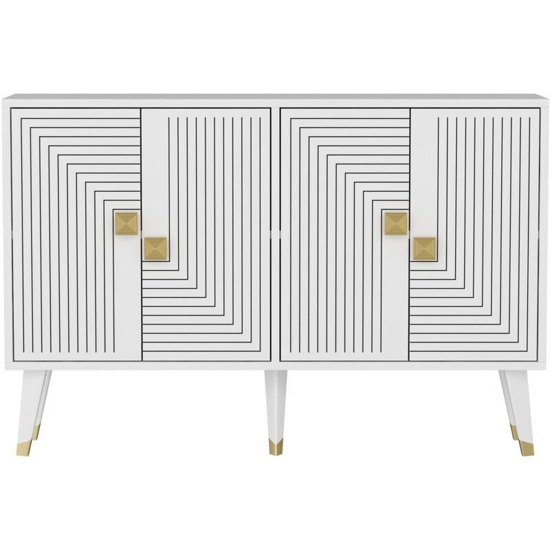 Buffet design Karat L120cm Blanc et Or Buffet design Karat L120cm Blanc et Or