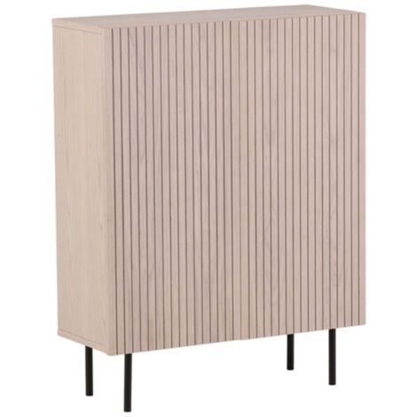 Buffet Design Nervuré "Bjorkon" 103cm Naturel