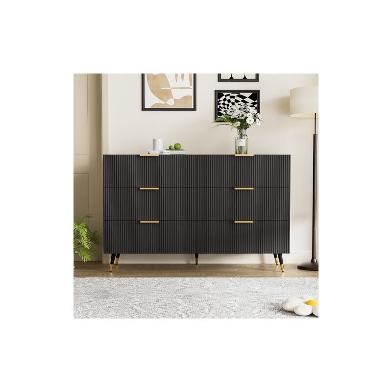 Buffet élégant, design moderne, commode et beaucoup d'espace de rangement,noir