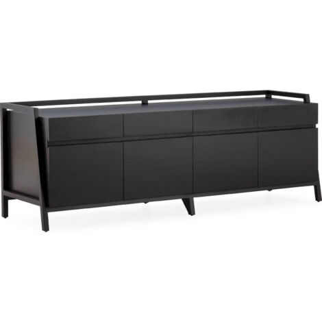 Buffet élégant noir en cèdre - Noir profond et chic