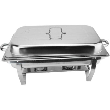 Buffet en acier inoxydable, avec couvercle et support de fixation pour restaurant et maison