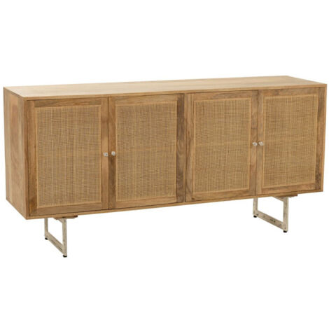 Buffet en Bois 4 Portes "Weaving" 170cm Naturel