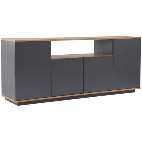 Buffet en bois "Arista" - 180 x 44 x 75 cm - Gris anthracite
