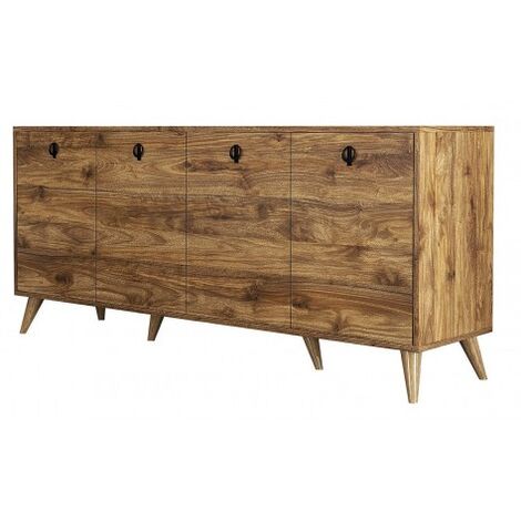 Buffet en bois clair 4 portes Elite 180cm