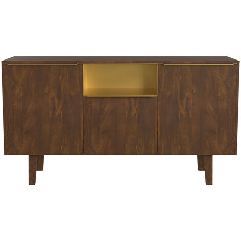 Buffet en bois de manguier 2 portes 1 niche - Taiko - Marron