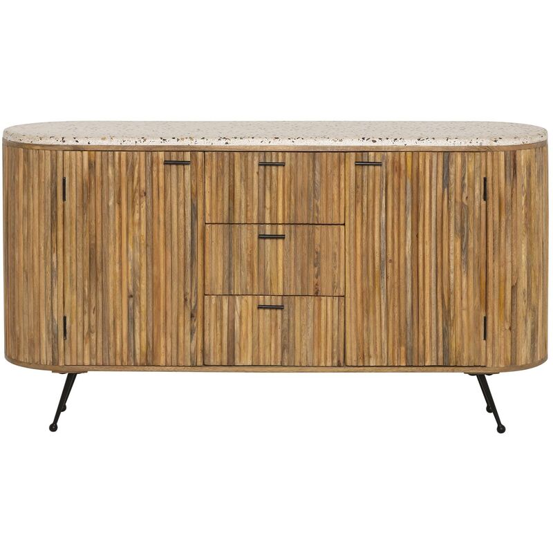 Made In Meubles - Buffet en bois de manguier et terrazzo Ambrine Made In Meubles - Buffet en bois de manguier et terrazzo Ambrine