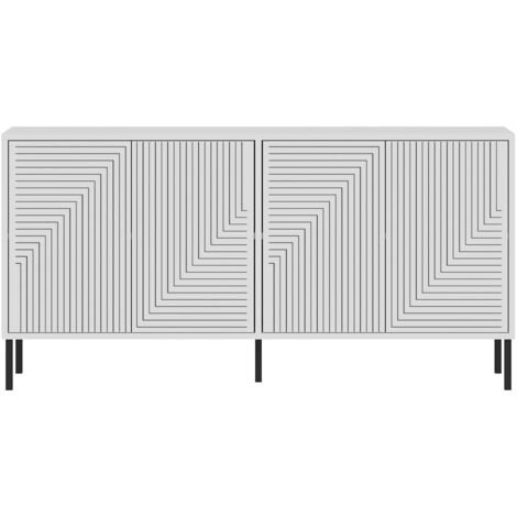 Buffet en bois "Evolet" - 150 x 36 x 75 cm - Blanc