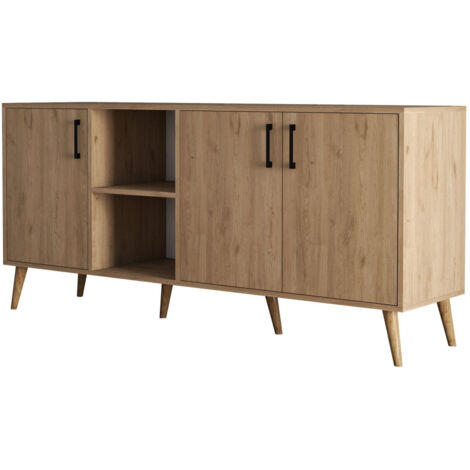Buffet en bois "Exxen" - 180 x 45 x 80 cm - Marron