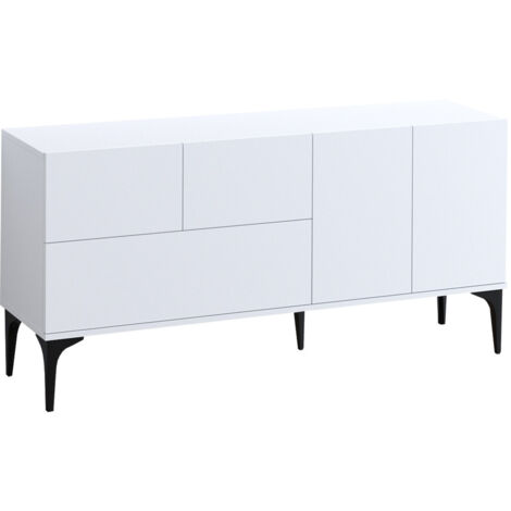 Buffet en bois "Ginny" - 150 x 35 x 75 cm - Blanc