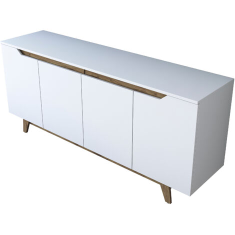Buffet en bois "Gondol" - 180 x 45 x 79 cm - Blanc