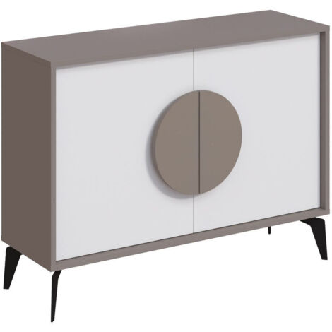 Buffet en bois "Gora" - 110 x 36 x 82 cm - Moka léger