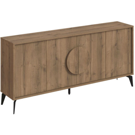 Buffet en bois "Gora Wide" - 180 x 36 x 82 cm - Marron