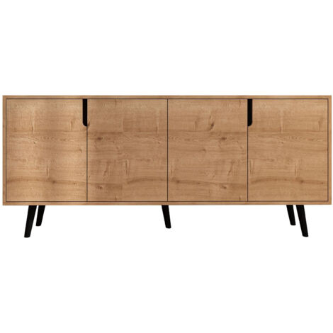 Buffet en bois "Latina" - 180 x 45 x 80 cm - Marron clair