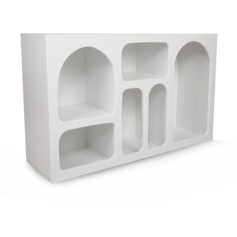 Buffet en bois "Liva" - 120 x 37 x 74 cm - Blanc