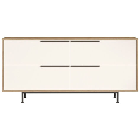 Buffet en bois "ON3-SW" - 160 x 44 x 74 cm - Blanc